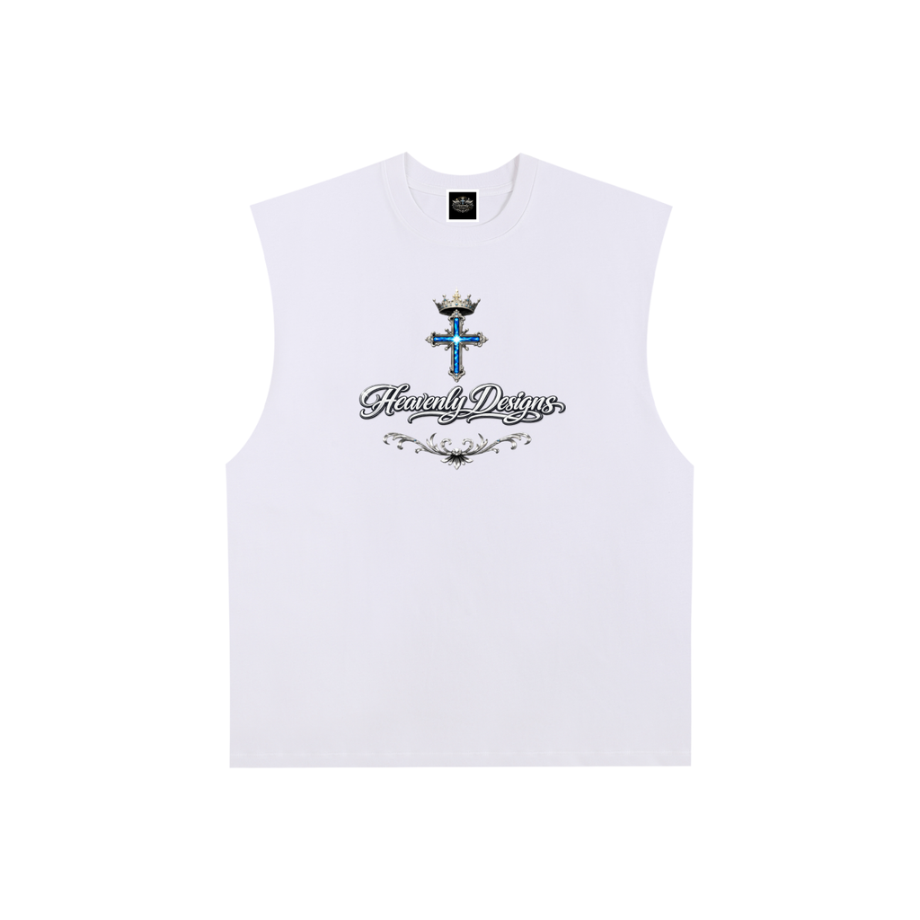 Raw Edge Cotton Tank Top