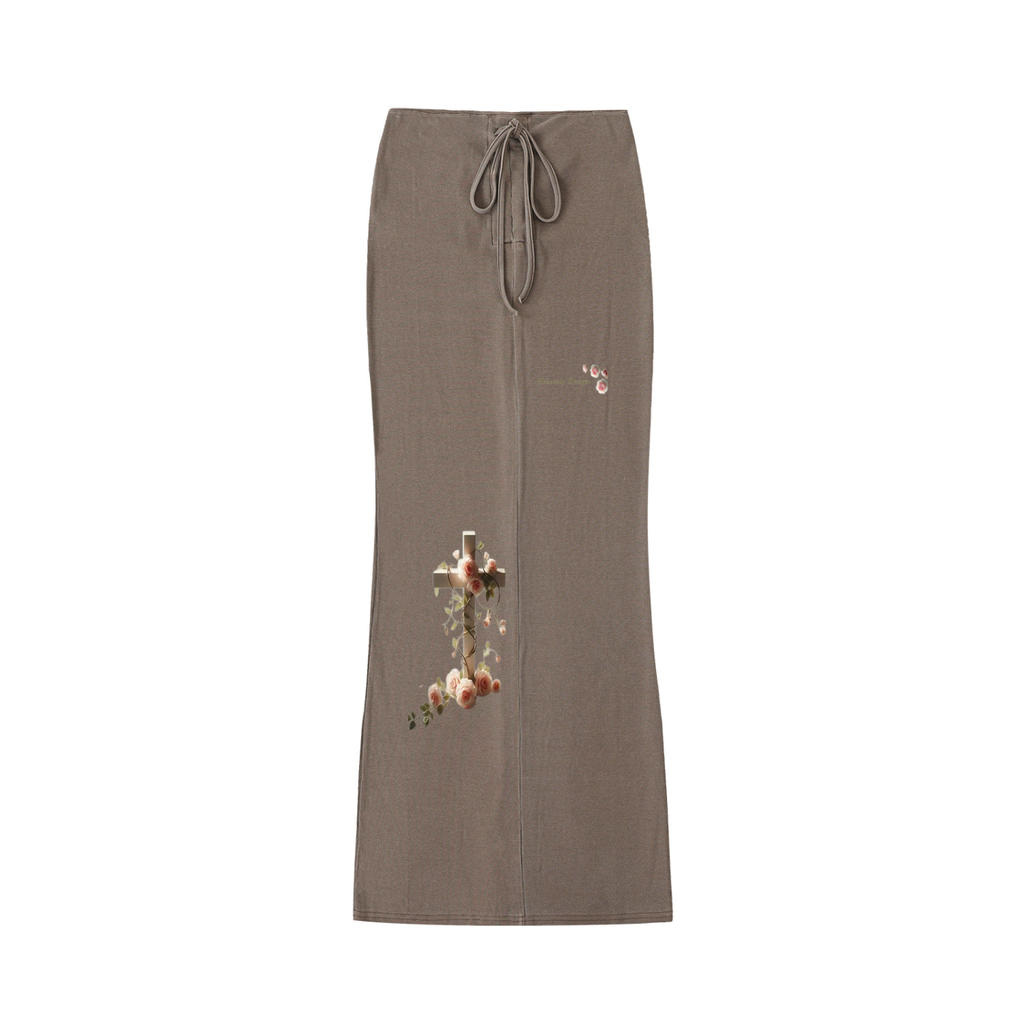 "Heavenly Designs","Black ", " Straight Hip-Hugging Slim Full Length Skirt", "Wooden Cross with Pink Roses and bird  Design","Women's 2 Piece Sets", "Casual dress","Comfortable Clothing","High Quality Designer Apparel"