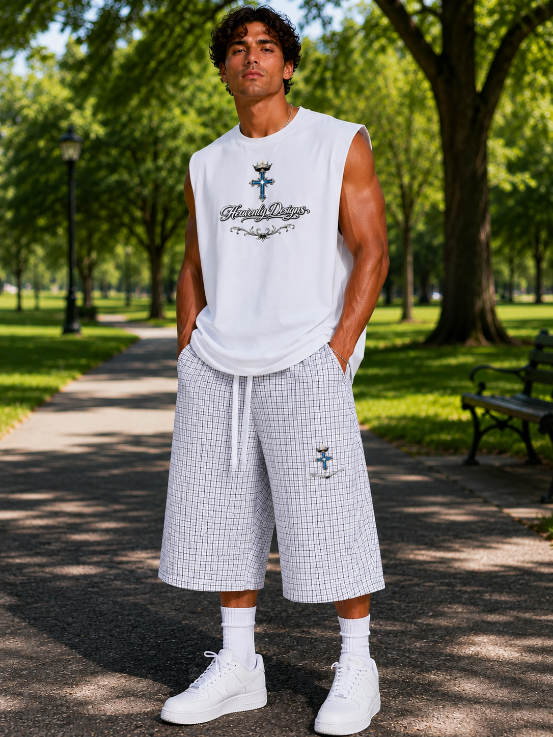 Raw Edge Cotton Tank Top